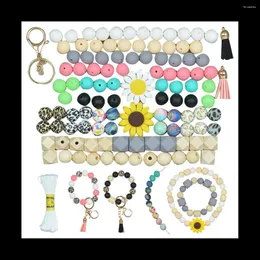 Schmuckbeutel, Silikonperlen für die Herstellung von Schlüsselanhängern, 15 mm, sortiert, Bulk-DIY-Handwerk, Halskette, Armband
