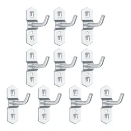 Ganci per asciugamani da cucina 10PCS 25MM Gancio per appendere utensili Espositore in metallo e articoli per la casa Accessori per fori per mensole DRELD 230625