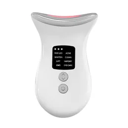 Massager twarzy EMS IPL Szyja Podnoszenie i zaostrzenie masażera elektrycznego mikrokrądowego zmywacza 7 kolorów LED Pon -twarz urządzenie piękności dla kobiety 230626