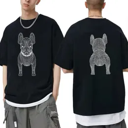 Erkek Tişörtleri Streetswear Harajuku Kadın Üst Tee Erkekler Moda Köpek Baskı Pamuk T Gömlek Yaz Rahat Kısa Kollu Lifework gömlek 230625