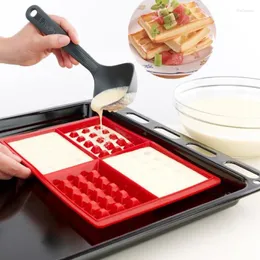 Baking Moulds Waffle Mold Silicone Square-Shaped Molds Muffin Pans Chocolate Bread Pie Flan Bakeware