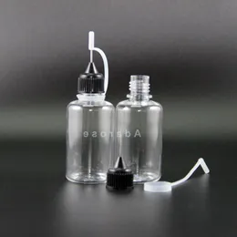 Lot 100st 30 ml PET Droper Bottle Metal Needle Tip Needle Cap Plast Dropper Bottles Vapor E Cig Juice Kgsel