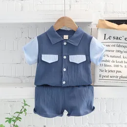 Completo Chic Per Ragazzi 3 Pezzi – Camicia Blu, Gilet E Pantaloni Con - Foto 2