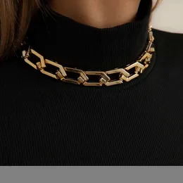 Strands Shixin Ccb 소재 펑크 두꺼운 체인 목걸이 목에 힙합 Chunky Short Choker Fashion for Women 2023 Statement Gift 230613