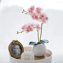 장식 꽃 인공 꽃 중국 스타일 Phalaenopsis 홈 인테리어 웨딩 핸드 헬드 세트