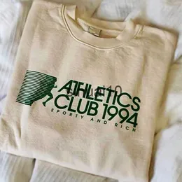 Женская футболка Summer Vintage Style Athletics Club 1994 Letters Printing Khaki T shirts Women Short Sleeve Loose Cotton Casual Aesthetic Tees J230627