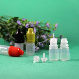 100 st 3 ml droppflaskor med barnsäkra säkra kepsar Tips Plastisk droppflaska Squeeze E Cig Long Nipple Jpufh