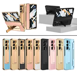 Samsung Galaxy Z Fold 5 Phone Shell Cover Hinge Protection with Touch Pen Temeled Glass Kickstandの完全な保護モバイルケース