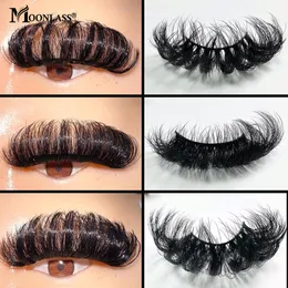 Falska ögonfransar fransar Mink Fluffy Russian Strip Extension Supplies Wholesale 1822mm Box Package Makeup D Curl 230627