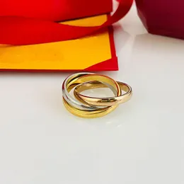 Luxurys älskar ring mode 3 i 1 designer ring hög kvalitet 316l rostfritt stål ringar smycken för män och kvinnor