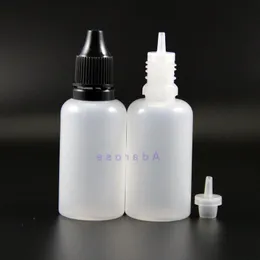 100 개/몫 30 ML 고품질 LDPE Tamper Proof 플라스틱 Dropper 병 도둑 안전 증기 짜기 얇은 젖꼭지 Halqm