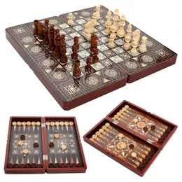 Jogos de viagem jogo de tabuleiro de xadrez jogo de tabuleiro de xadrez  brinquedos de entretenimento xadrez damas de gamão conjunto para crianças  presente de natal