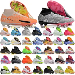 Gift Bag Quality Football Boots Zoom Mercuriales Superflys 9 Elite FG ACC Soccer Cleats Mens Outdoor Mbappe Ronaldo Soft Leather Trainers Football Shoes Size US 6.5-11