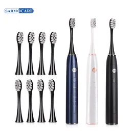 Toothbrush Sarmocare Electric S700 Sonic USB Charge Adult Toothbrushes with tooth brush Heads 5 Mode Teeth Whitening 230627