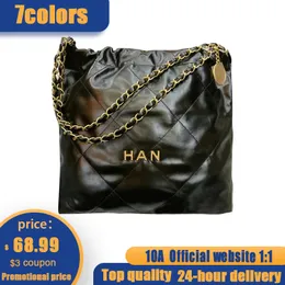 Bolsa feminina de alta capacidade 22 organizador cc bolsa de compras bolsa de coisas bolsa bolsa de bagagem masculina de corpo cruzado bolsa de couro genuíno designer Hobo bolsas de viagem de ombro