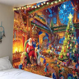 Arazzo Natalizio Di Fumetti Elk Decorazione Murale, Sfondo Della Camera Da Letto 2024 Ornament Regalo Da 11,37 € | DHgate