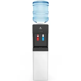 Dispensador Carregando água Distribuidor de água quente temperatura fria, trava de segurança infantil, garrafa de água preta