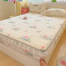 Mattress Pad Lateks Set Summer Cool, oddychająca wygodna i uczucie na łóżku zimno 230626