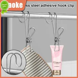New Anti-fracture Multi-functional Clothes Hanger Hang The Dripping Water To Dry The Wet Towel Stainless Steel Small Clip Rust-proof
