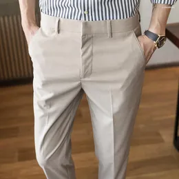 Erkek Pantolonları Erkek Düz Pantolon 2023 İlkbahar Ve Yaz İş Rahat Rahat Üç Renkli Küçük Pileli Dokuz Noktalı Pantolon1