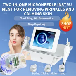 Beauty Parlor RF Fractional Microneedle Machine with Cold Hammer RF Radio Frequency Skin Tightening Acne Scars Stretch Marks Removal