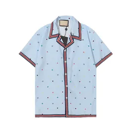 Chemise de designer pour hommes été à manches courtes chemise décontractée boutonnée chemise de bowling imprimée style de plage T-shirt respirant vêtements # 502