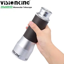 망원경 쌍안경 Visionking 20x60 단안 망원경 사냥 여행 캠핑 HD Portab Telscope Monocular 강력한 장거리 프리즘 HKD230627