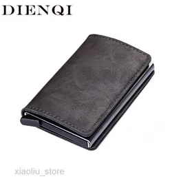 Money Clips DIENQI Luxury Leather Mini Pop Up Rfid Wallet for Men Money Bag Slim Card Holder Magic Wallet Short Purse Small Male Vallet 2020HKD230627