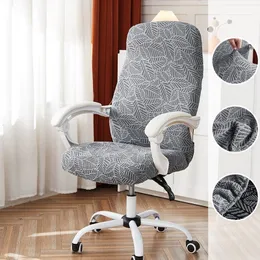 Stol täcker Jacquard Office -stol Täck Stretch Computer Seat Protector Elastic Spandex Stolar Slipcover för vardagsrum Bröllop El Hogar 230627