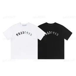 Klasyczne koszule dla mężczyzn Trapstar Mens Top Arch Large T Print Logo High Street Summer Trend krótki rękaw męsek