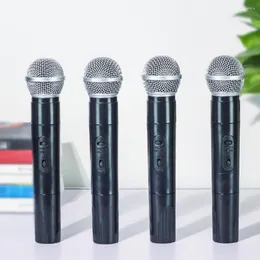 Microfoni Microfono artificiale Intervista Prova Simulazione portatile Microfono finto Giocattolo rilevabile Presente Tubo grande Argento