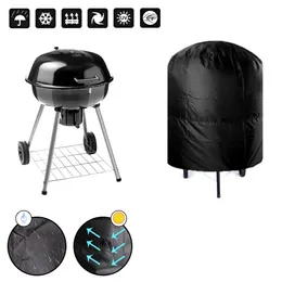 BBQ Tools Accessories 210D Waterproof Grill Barbeque Cover Outdoor Rain Barbacoa Anti Dust Protector For Gas Charcoal Electric Barbe 230627