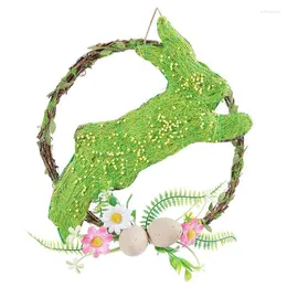 Coroa de flores decorativas Decorações de Páscoa para a porta de casa Ornamentos do Festival da Primavera Decoração Mesas Lareiras