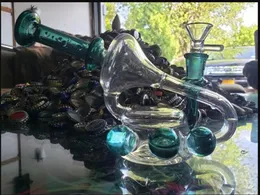 Klein Recycler Petrol Kuleleri Cam Su Bongs Nargile Duman Cam Boru Beher Taban Bong 14mm Kase Ile