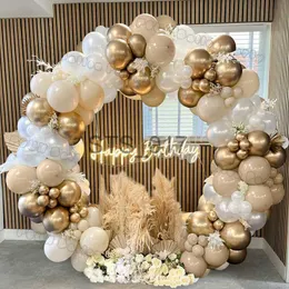 Kleiderbügel Racks Kaffee Braun Luftballons Garland Arch Kit Geburtstag Party Dekoration Kind Hochzeit Geburtstag Party Baby Dusche Latex Ballon Dekor x0710