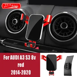 Audi A3 S3 2014-2020 Air Vent Bracket Gravity Phone Holder Accessories用のカースタイリング調整可能な携帯電話ホルダー