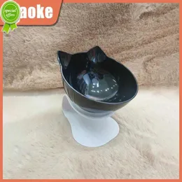 New Non-slip Pet Bowl Easy To Wash Slant Design Feeding Bowl Raised Stand Double Cat Bowl Cats Dogs Feeders Pet Supplies