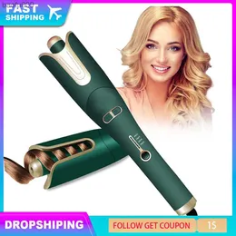 Bigodino per capelli in ceramica rotante automatico Strumento per lo styling del ferro arricciacapelli automatico Ferro per capelli Bacchetta per arricciare Air Spin e Hair Waver Donna L230520