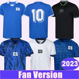 2023 Salvador National Team Mens Soccer Jerseys #13 Larin #21 Tamacas #7 D.Ceren Home Blue Away White 3rd Football Shirts 2022 Icon Uniforms