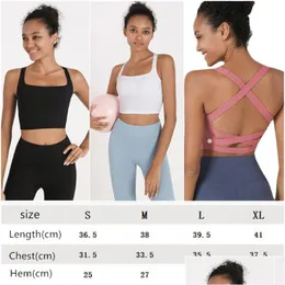 Yoga Outfit Ll-Jy-03 Women Outfits Summer Vest Girls Quakeproof Running Sport Gym Bra Ladies Adt Sleeveless Sportswear Exercise Fitn Dhijx