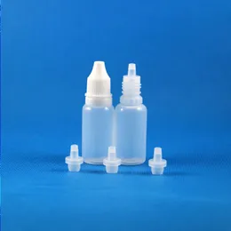 Lotto 300 Pz 1/2 OZ 15 ML Flaconi contagocce in plastica Prova di ladro Prova di manomissione NUOVO LDPE Liquido GOCCE PER GLI OCCHI E OLIO DI CIG Nfuri