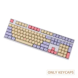 Tillbehör XDA KeyCap Set Japanese 132Key Marshmallow PBT SubliMation för GMK 61/64/68/84/87/96/980/104/108 Mekaniskt tangentbord