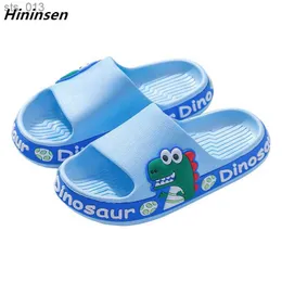 Kids Slippers for Boys Solid Color Summer Beach Indoor Baby Slippers Cute Girl Shoes Dinosaur Soft Non-Slip Children Slippers L230518