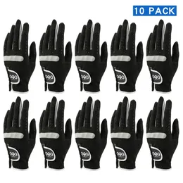 Sporthandskar Pack med 10 st män Golf Breattable Black Soft Fabric Brand Gog Glove Left Hand Drop Ship 230627