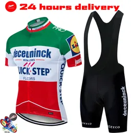 Radtrikot-Sets QUICK STEP Cycling Team Jersey 19D Bike Short Set Ropa Ciclismo Herren Fahrradbekleidung Kit Sommer Fahrrad Maillot Culotte 230626