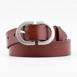 Belts TJ-TingJun Brand Belt Woman Buckle Black Red Leather Women Female Jeans Narrow Ladies Waist Femme Waistband A-56