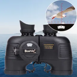 Binoculares telescópicos militares náuticos HD con Ranginder Compass Tescope nitrógeno impermeable binoculares potentes para caza HKD230627