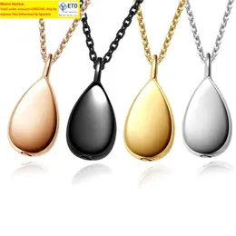 Jovivi Teardrop Cremation Urn NecklaceFill Kit Waterdrop Locket For Ashes Pendant Neckalces Memorial Keepsake Jewelry Necklaces