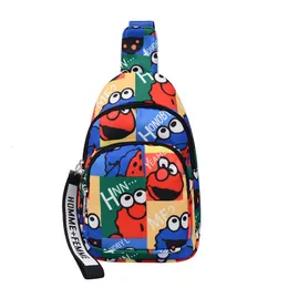 Plush Backpacks Cartoon Sesame Street Shoulder Bag Elmo Plush Shoulders Knapsack Birthday Xmas Kids Bag For Children Boy Girl Gifts 230626