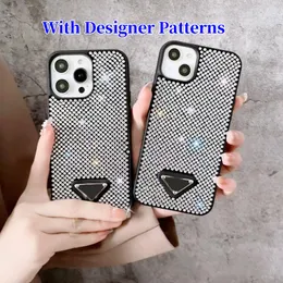 Luxurys Glitter Jewelled Phone Cases with designer pattern for iPhone 14 iPhone 13 Pro Max 14Plus 12 11 Bling Sparkling Rhinestone Diamond Designers CellPhone Case